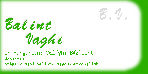 balint vaghi business card